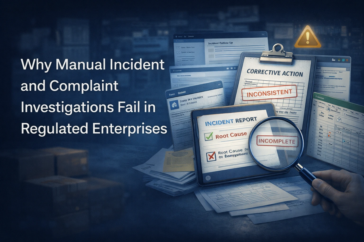 Image showing Why Manual Incident and Complaint Investigations Fail in Regulated Enterprises