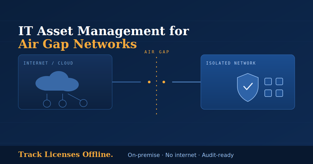 it asset management software for air gap network